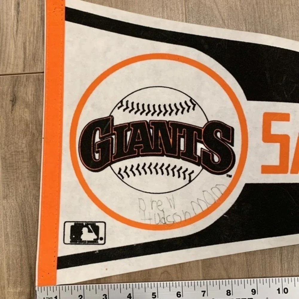 Vintage MLB Baseball San Francisco Giants Felt Orange, Black & White MLB Pennant